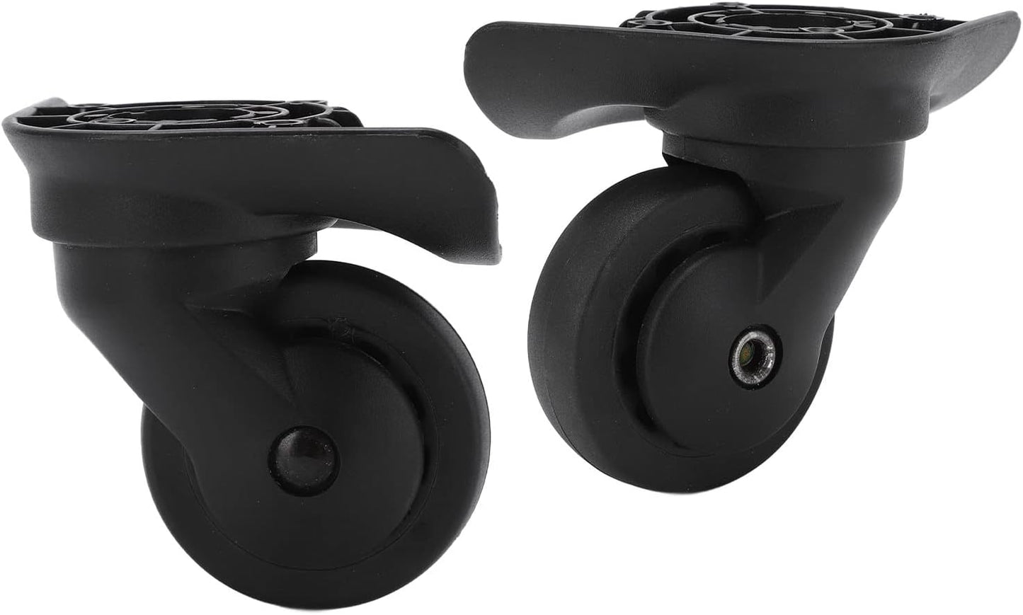 1 Pair Luggage Suitcase Wheels, Universal Replacement Wheels for Mute Swivel Casters Black V1259-DP01-A-717