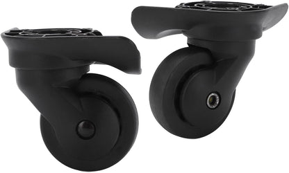 1 Pair Luggage Suitcase Wheels, Universal Replacement Wheels for Mute Swivel Casters Black V1259-DP01-A-717