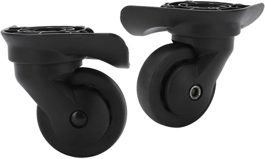 1 Pair Luggage Suitcase Wheels, Universal Replacement Wheels for Mute Swivel Casters Black V1259-DP01-A-717
