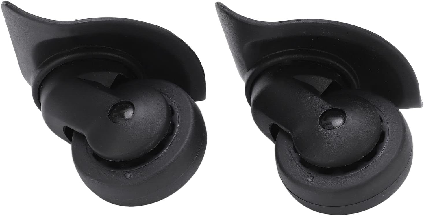 1 Pair Luggage Suitcase Wheels, Universal Replacement Wheels for Mute Swivel Casters Black V1259-DP01-A-717