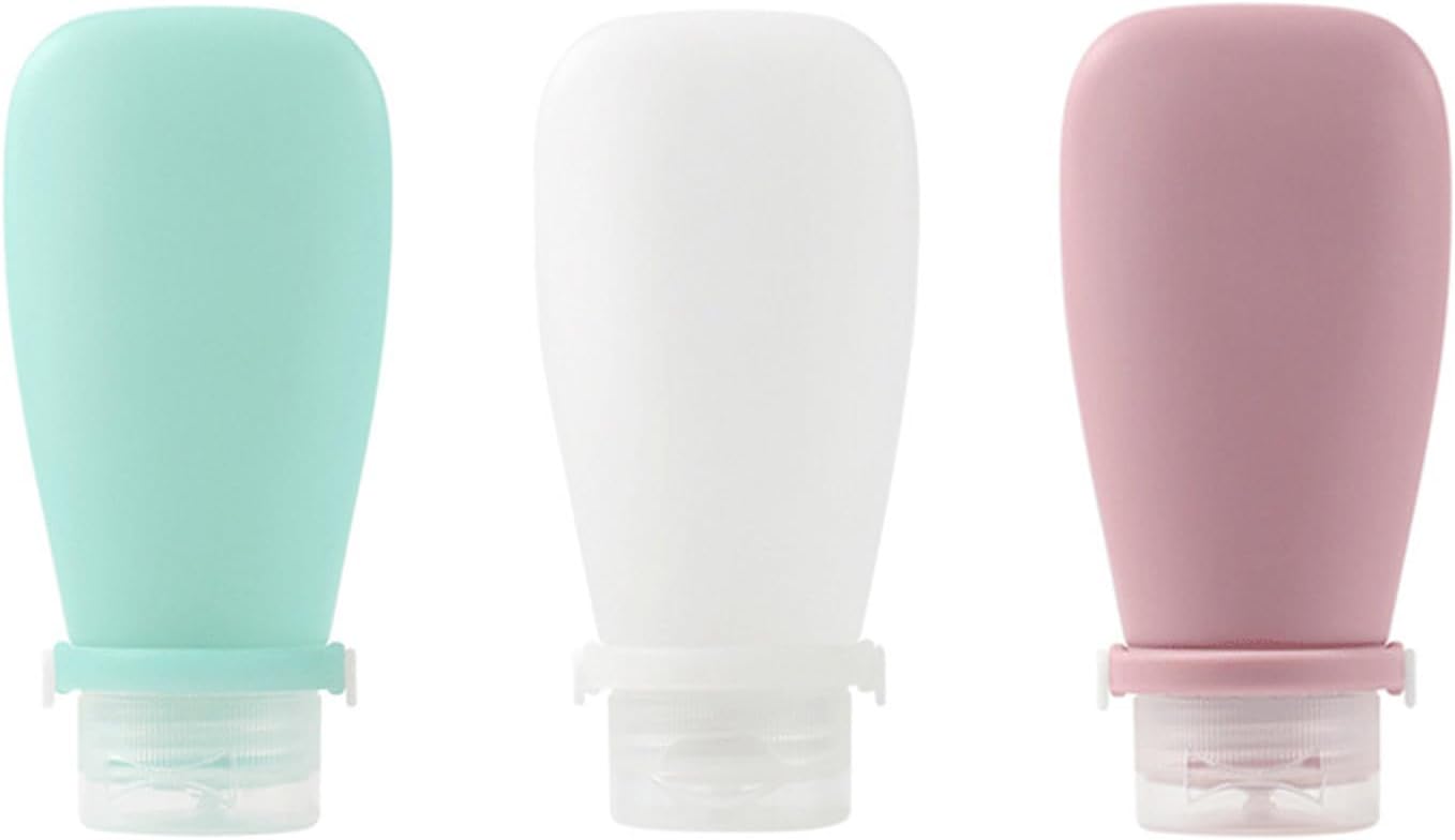 Travel Bottles for Toiletries, 3 Pack Silicone Leak Proof Squeeze Bottle Refillable Containers Set V1259-DP01-A-722