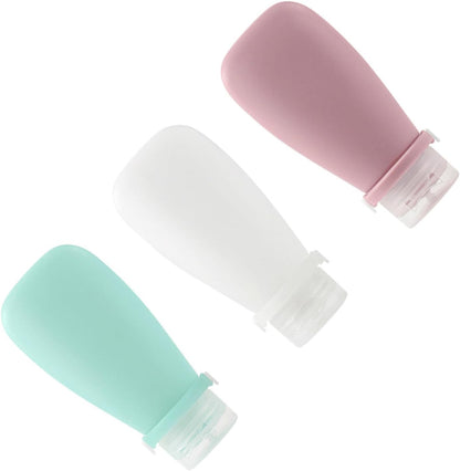Travel Bottles for Toiletries, 3 Pack Silicone Leak Proof Squeeze Bottle Refillable Containers Set V1259-DP01-A-722