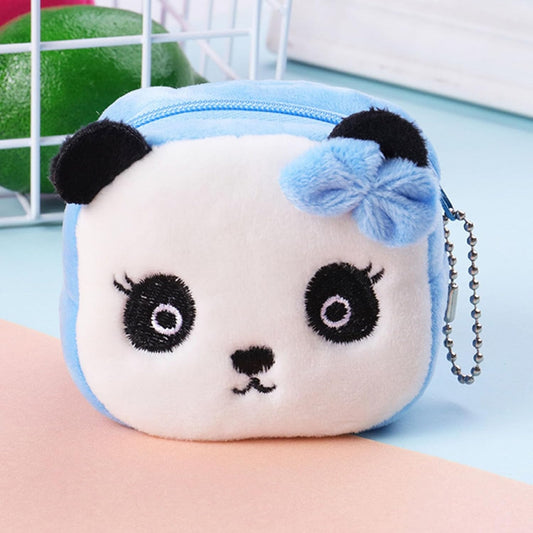 2Pcs Kawaii Animal Wallet, Cartoon Panda Specie Purses Plush Purse Wallet Small Accessories for Girls Handbag V1259-DP01-A-724