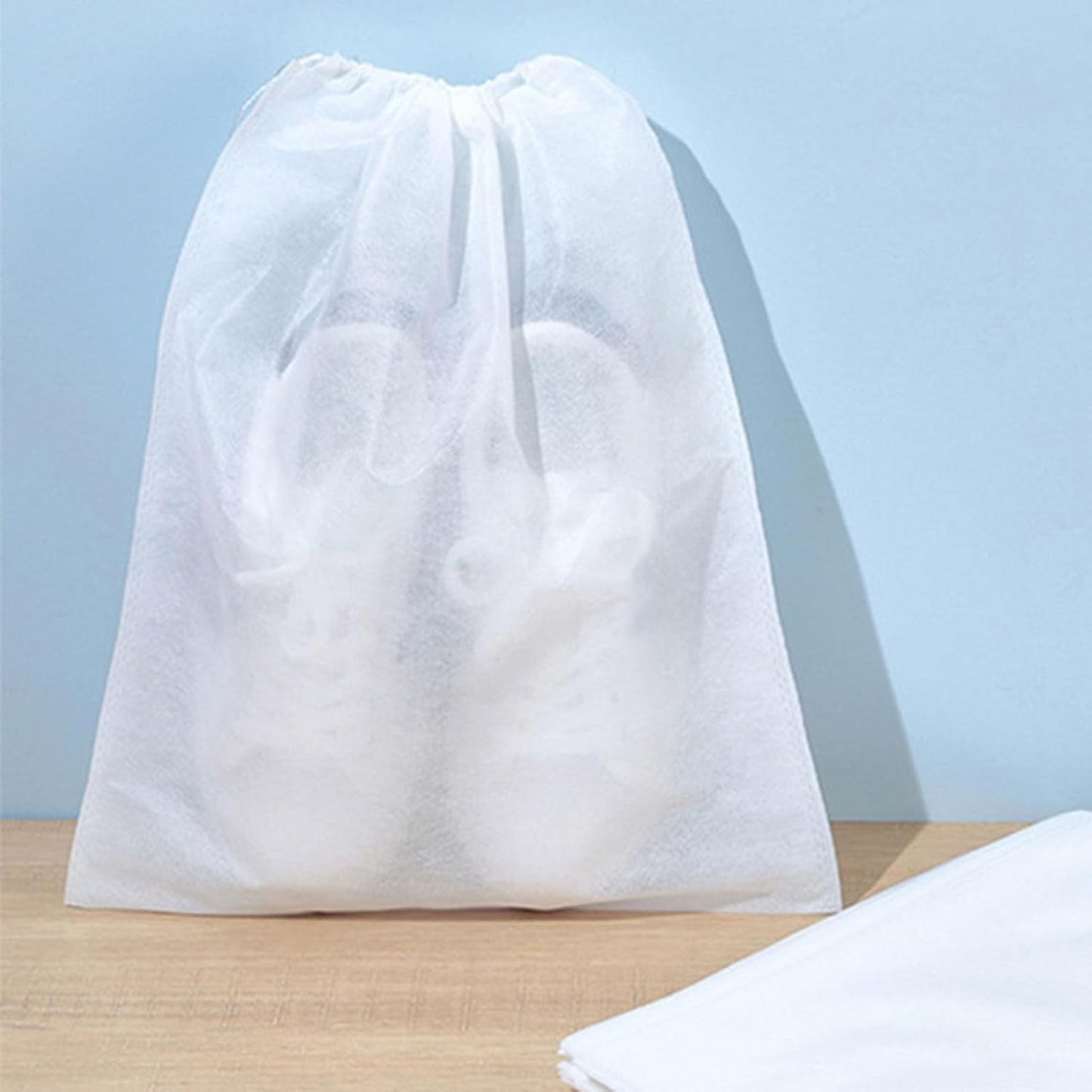 Clear Shoe Bag, Shoes Drawstring Bag Storage Protector Travel Covers for Packing(Middle) V1259-DP01-A-726