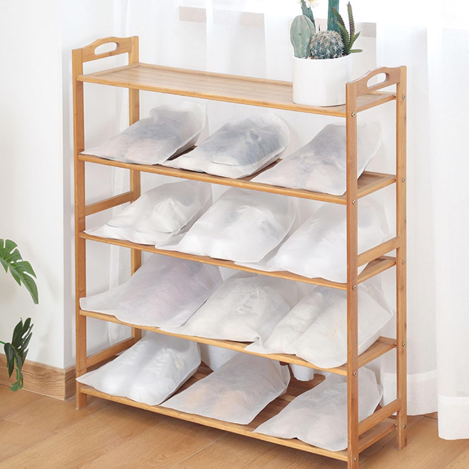 Clear Shoe Bag, Shoes Drawstring Bag Storage Protector Travel Covers for Packing(Middle) V1259-DP01-A-726