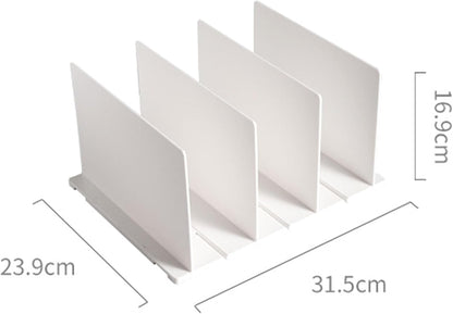Shelf Divider for Closet, White Purse Organizer Adjustable Storage Handbag Organizers Closets Bookshelf V1259-DP01-A-731