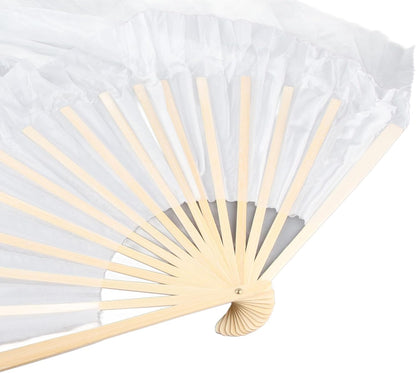 Dance Fan, 1 Pair Long Fan Belly Fans Folding Performance Classical (Pink) V1259-DP01-A-740