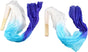 Dance Fan, 1 Pair Long Fan Belly Fans Folding Performance Classical (Blue) V1259-DP01-A-741