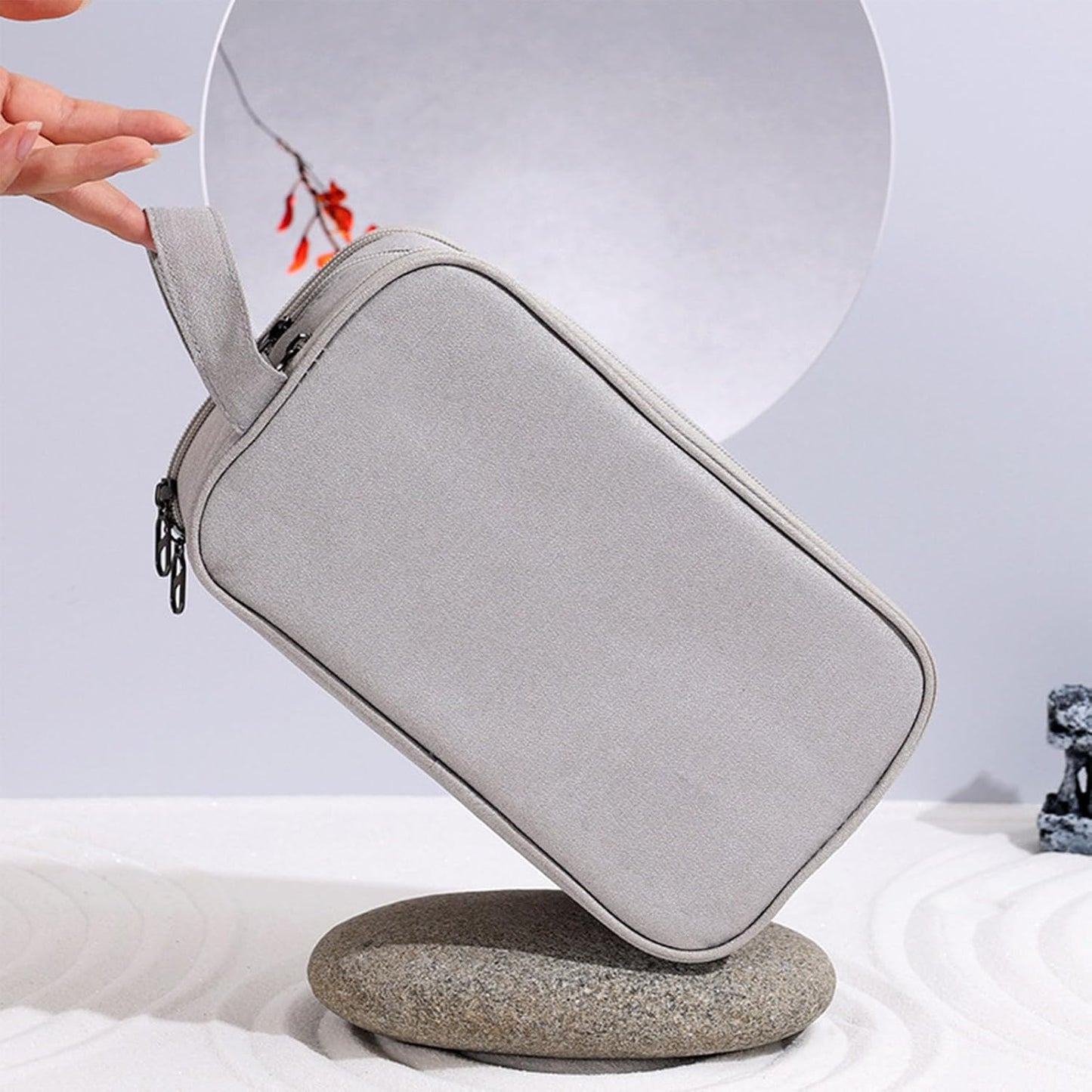 Travel Toiletry Bag, Large Capacity Pouch Storage Portable Organizer Handheld Bag V1259-DP01-A-753
