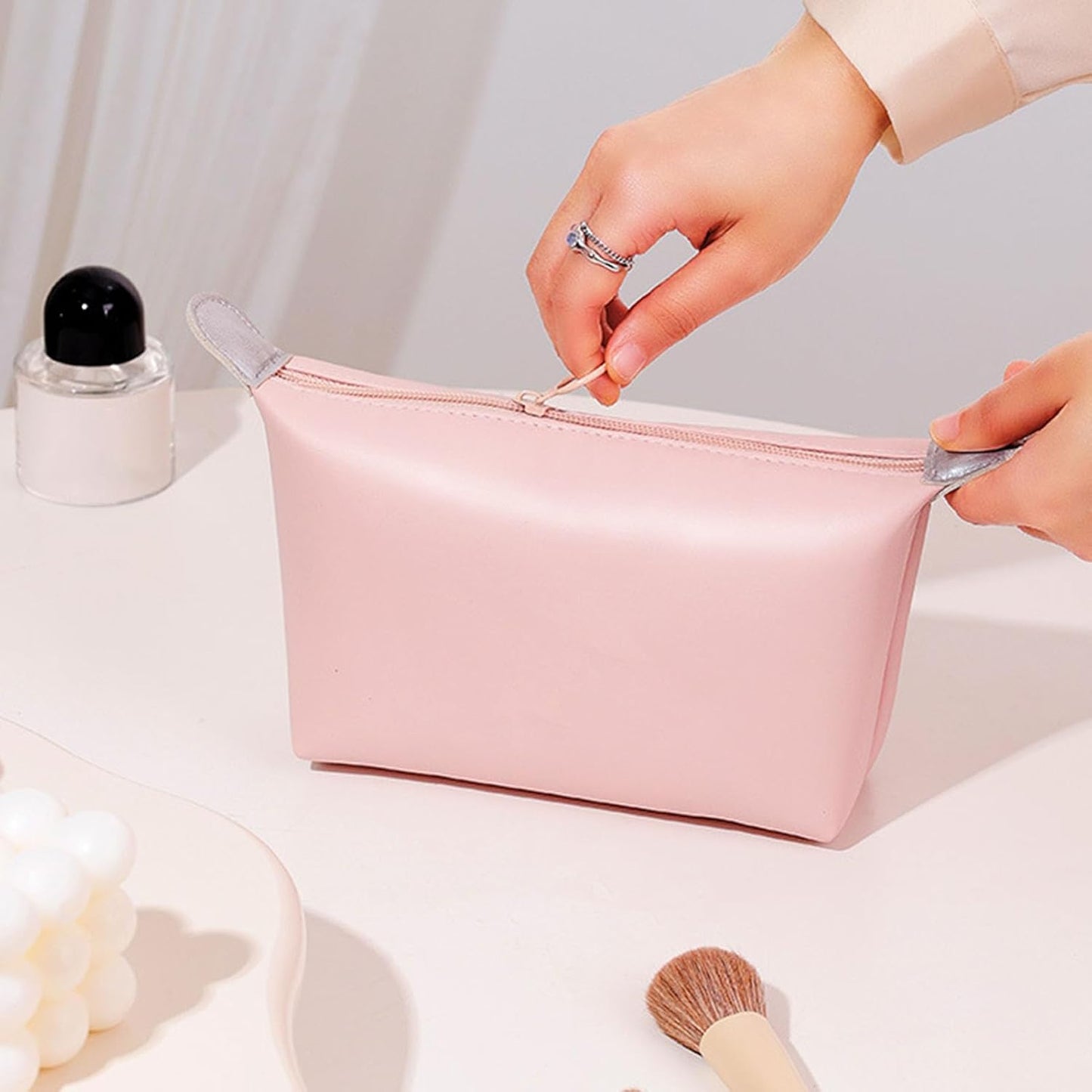 Makeup Bag, Cosmetic Organizer Bag Storage Portable Toiletry Large Capacity Travel V1259-DP01-A-754