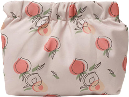 2Pcs Printed Pocket Cosmetic Bag, Mini Makeup Bag Portable Lipstick Case Travel Organizer for Headphones V1259-DP01-A-755