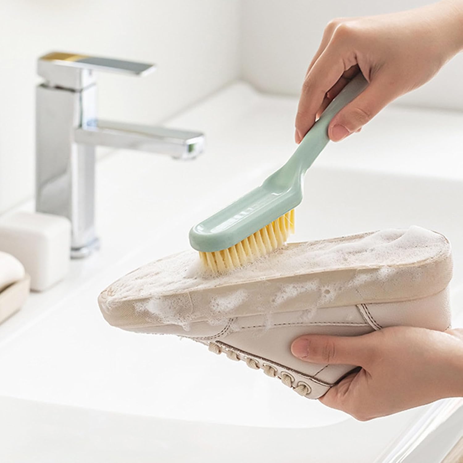 Shoe Cleaning Brush, Soft Bristle Brush Multi Purpose Scrub Hand Held Hanging Kitchen Scrubbing Shoes for V1259-DP01-A-762