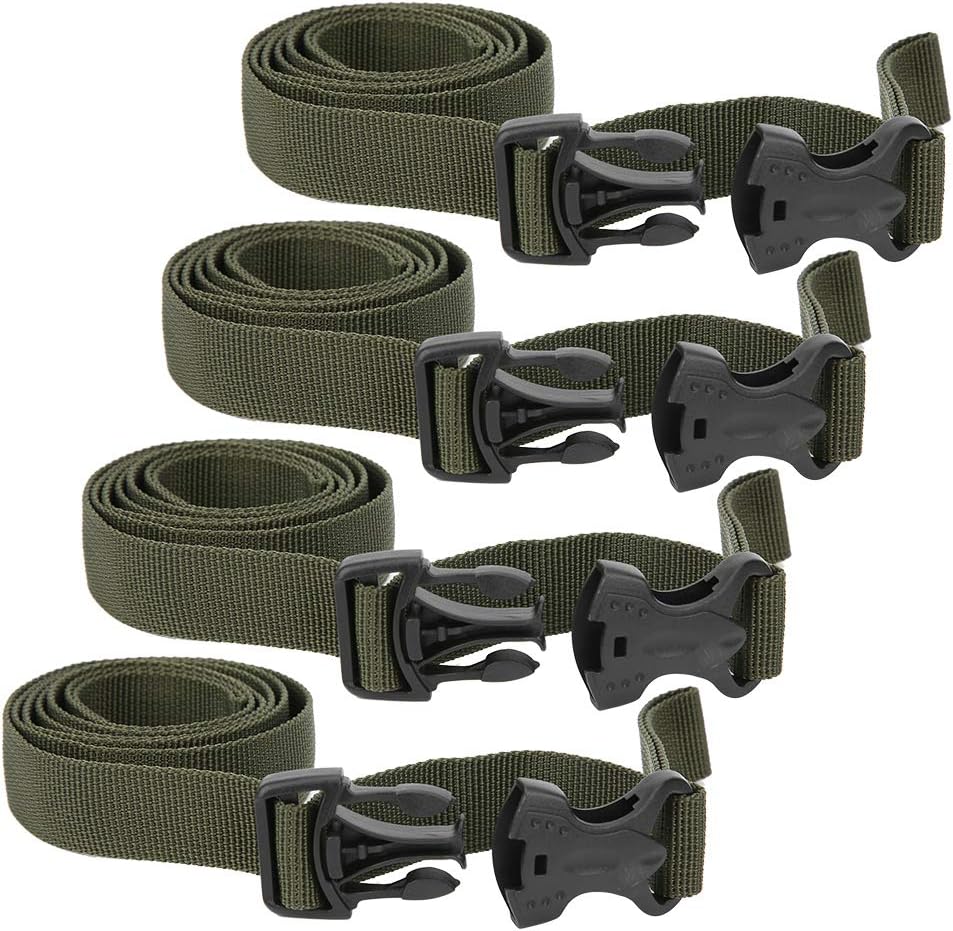 4PCS Backpack Straps, Straps with Buckles Hip Belt Replacement Double Safety Buckle Baggage Packing Suitcase V1259-DP01-A-764