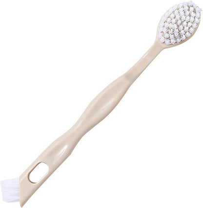 Sneaker Cleaner Brush, Multi Functional Shoe Brush Double Sided Washing Plastic Scrub for Stains (beige) V1259-DP01-A-765