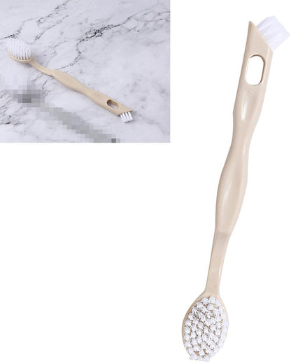 Sneaker Cleaner Brush, Multi Functional Shoe Brush Double Sided Washing Plastic Scrub for Stains (beige) V1259-DP01-A-765