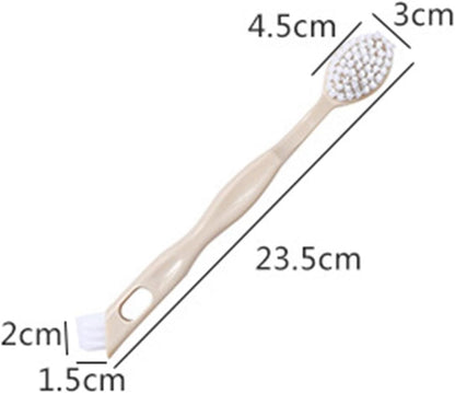 Sneaker Cleaner Brush, Multi Functional Shoe Brush Double Sided Washing Plastic Scrub for Stains (beige) V1259-DP01-A-765