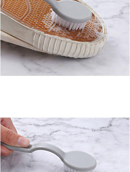 Sneaker Cleaner Brush, Multi Functional Shoe Brush Double Sided Washing Plastic Scrub for Stains (grey) V1259-DP01-A-766
