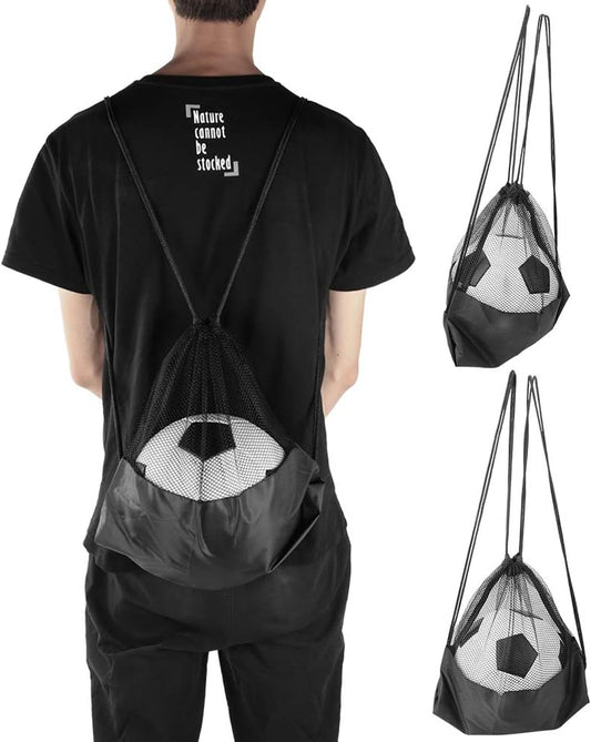 Heavy Duty Mesh Drawstring Bag for Soccer Ball, Oxford Cloth Sports Ball Storage Backpack Multifunction Gym V1259-DP01-A-773
