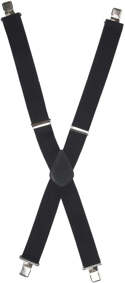 Mens Suspenders, 2 Inches Wide X Back Adjustable Suspenders with Heavy Duty Clips Men's Strip Sling Decor V1259-DP01-A-775