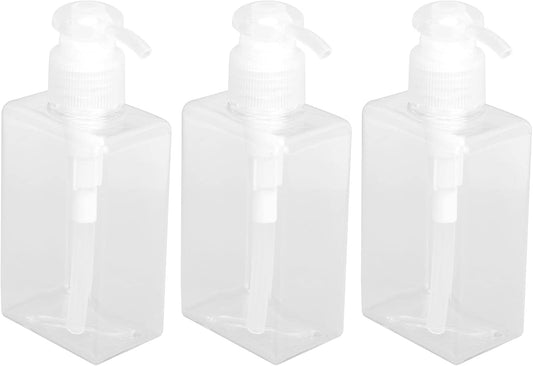 3Pcs Travel Bottle, 150ml Pump Bottle Lotion Dispenser, Clear Reusable Body Wash Container Bottles Empty V1259-DP01-A-777