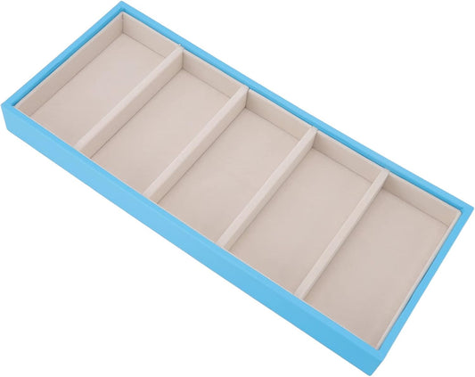 Glasses Organizer Jewelry Tray, 5 Grids Leather Eyeglass Storage Case Sunglass Display Tray and Watch V1259-DP01-A-781