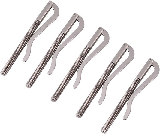 5pcs 75mm Spring Metal Money Clip, Wallet Clamp Organizers For Bifold Purse Nickel Color V1259-DP01-A-782