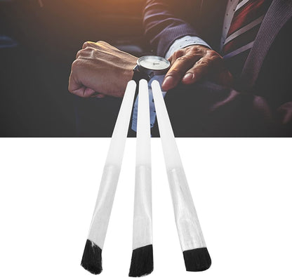 3Pcs Watch Cleaning Brush Set,Watch Repair Watchmaker Tool Kit Oil Dust Maintenance V1259-DP01-A-783