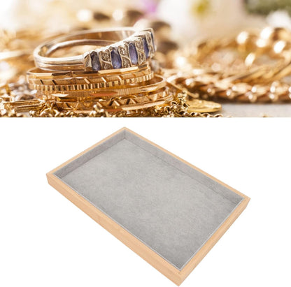 Velvet Stackable Jewelry Tray, Wood Flat Organizer Tray Drawer for Necklace Bracelet Ring Showcase V1259-DP01-A-786