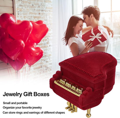Jewelry Ring Box, Piano Shaped Wedding Box Gift Boxes for Earring Pendant Case V1259-DP01-A-787