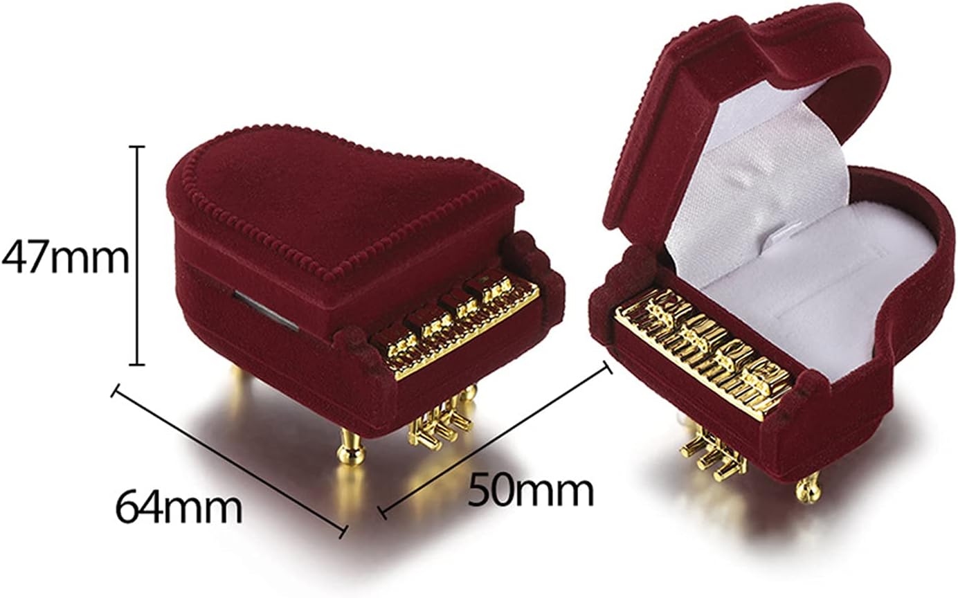 Jewelry Ring Box, Piano Shaped Wedding Box Gift Boxes for Earring Pendant Case V1259-DP01-A-787