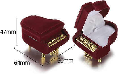 Jewelry Ring Box, Piano Shaped Wedding Box Gift Boxes for Earring Pendant Case V1259-DP01-A-787