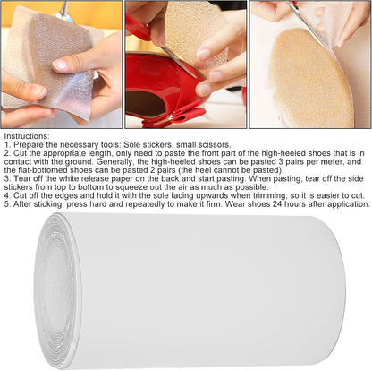Shoe Bottom Stickers, Self Adhesive High Heels Grip Stickers Slip Resistant Sole Cover Protector for (2 Meter) V1259-DP01-A-799