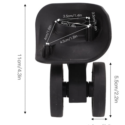 Heavy Duty Plate Casters, 2 Inch Caster Wheels Luggage Replacement Suitcase Repair Wheel for Trolley Case V1259-DP01-A-800