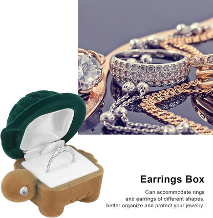 Portable Jewelry Box Organizer, Cute Cartoon Animal Wedding Ring Small Protector Case Soft Storage for Women V1259-DP01-A-801