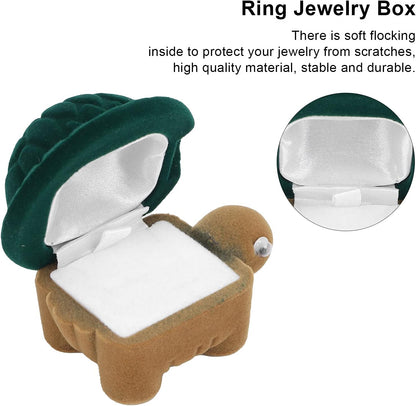 Portable Jewelry Box Organizer, Cute Cartoon Animal Wedding Ring Small Protector Case Soft Storage for Women V1259-DP01-A-801