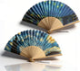 Foldable Hand Fan, 2PCS Held Silk Folding Fan Chinese Handheld with Frames Decorative Starry Night Pattern V1259-DP01-A-804