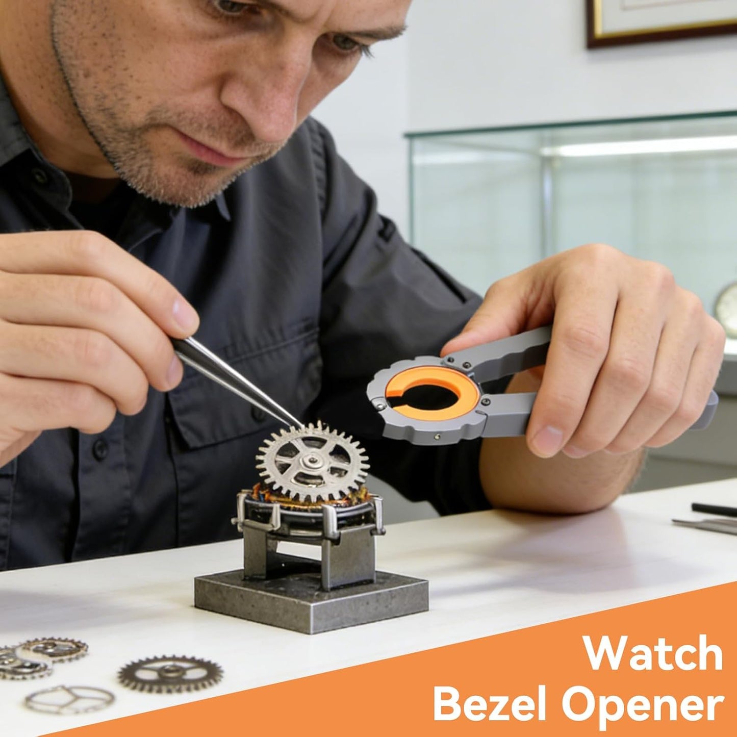 Watch Bezel Ring Remover Kit, Professional Glass Lens Replacement Protective Cover Removal Tool for Watchmaker V1259-DP01-A-806