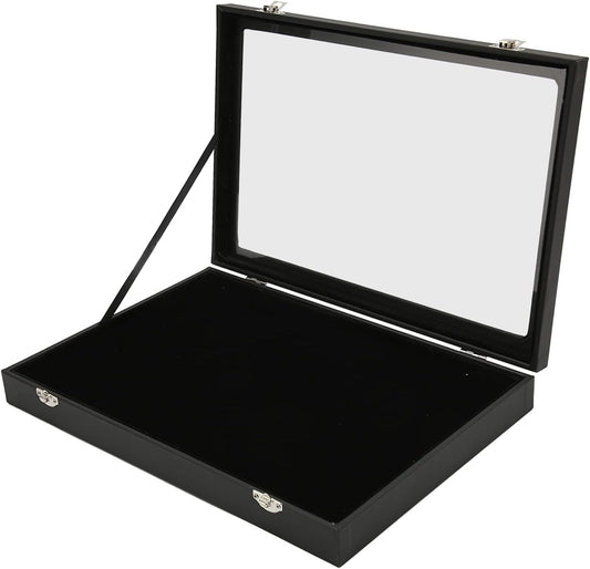 Pin Display, 9.4 X 13.8in Collection Holder Dustproof Enamel Display Box Jewelry Medals Storage Case for V1259-DP01-A-811