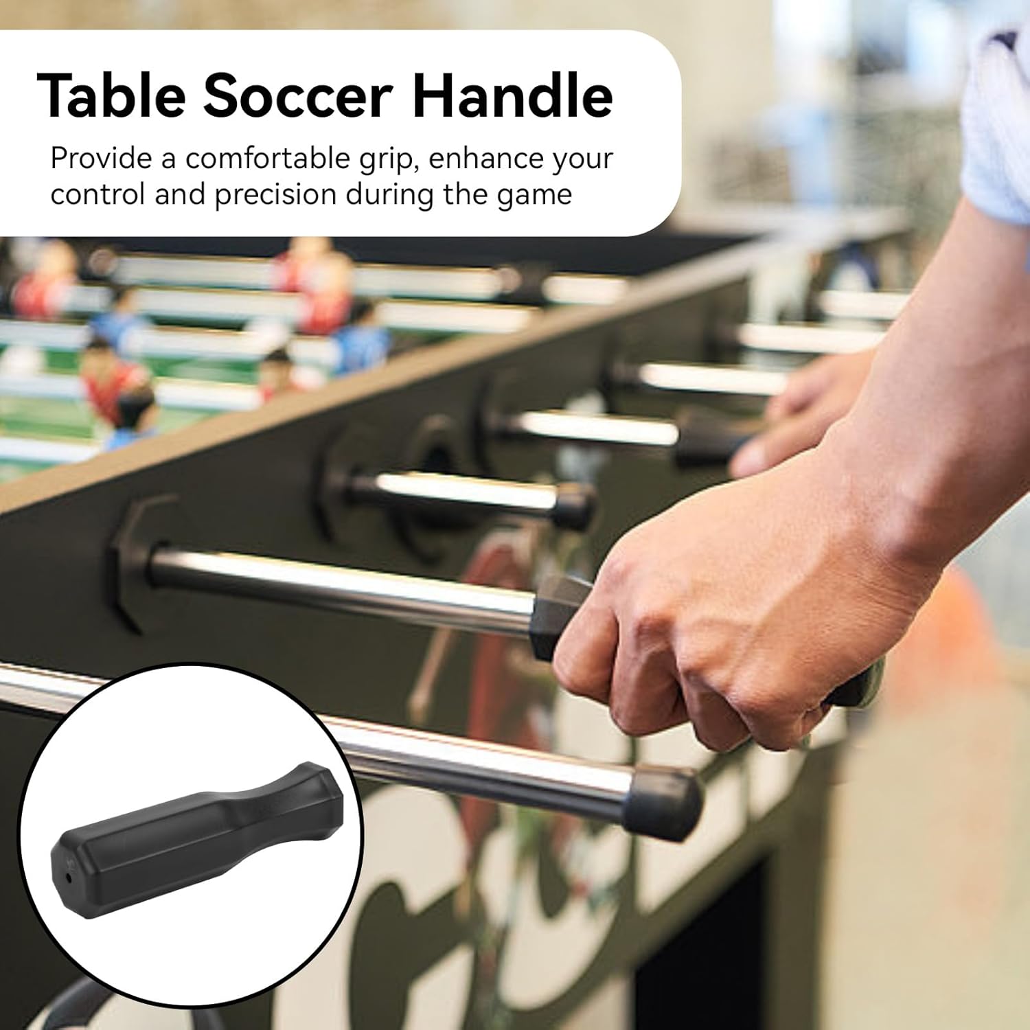 8pcs Foosball Table Handles, 4.7in Plastic Octagonal Handles for Standard Tables Handle Grip Top Game V1259-DP01-A-816