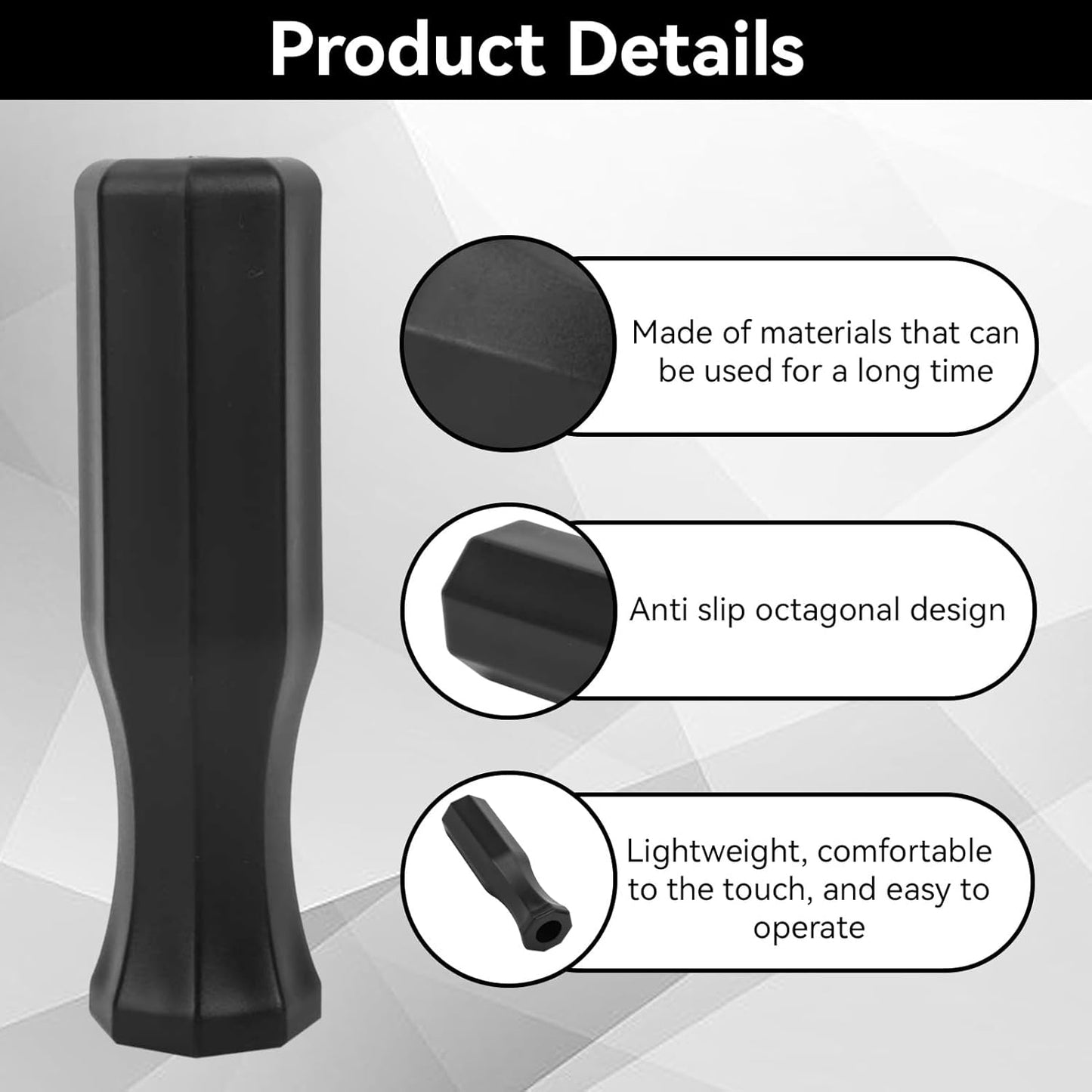 8pcs Foosball Table Handles, 4.7in Plastic Octagonal Handles for Standard Tables Handle Grip Top Game V1259-DP01-A-816