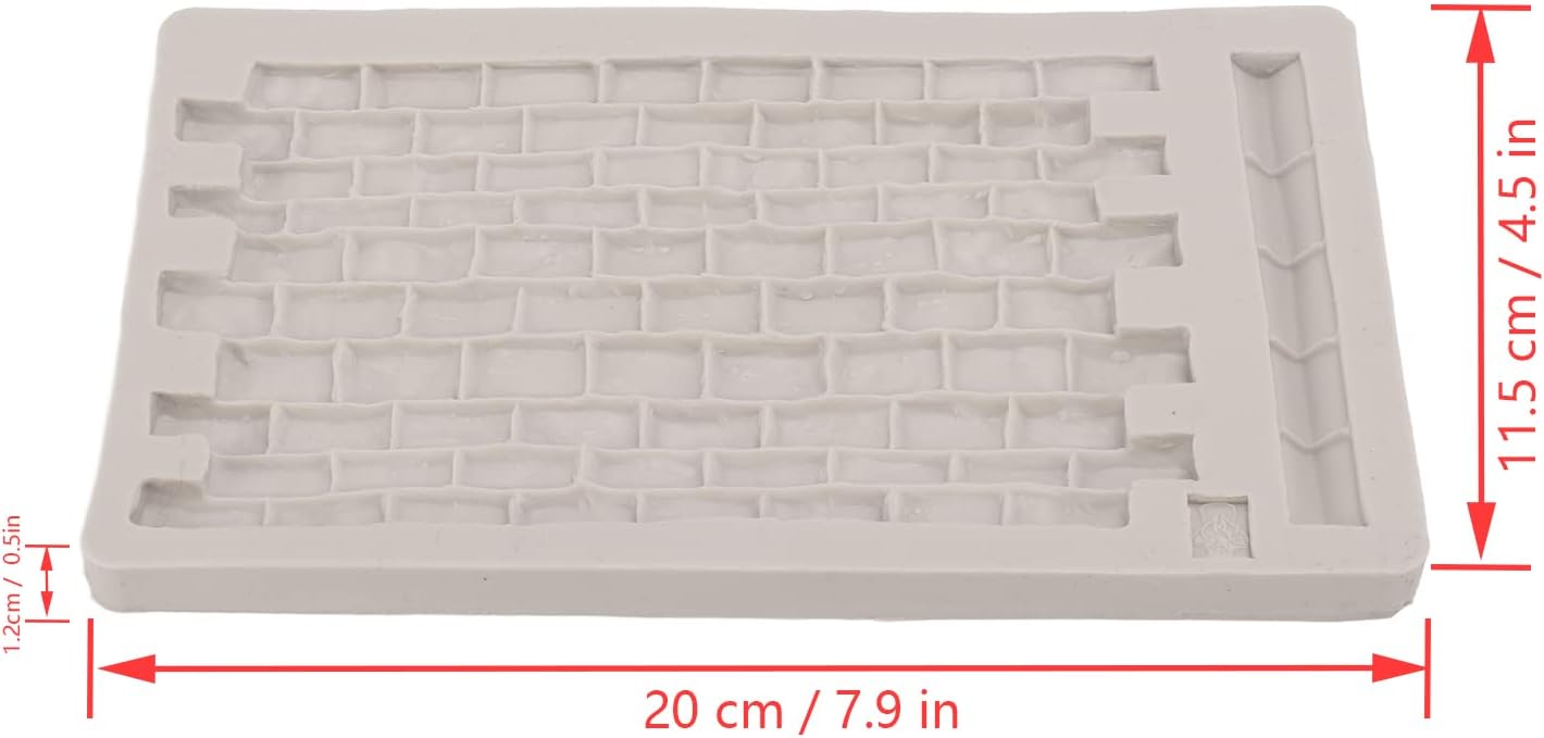 Fondant Impression Mat, Silicone Brick Wall Pattern Lace Mat Imprint Mold Sugarcraft Wedding Cake Decorating V1259-DP01-A-819