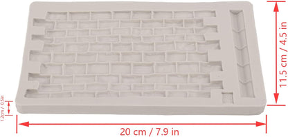 Fondant Impression Mat, Silicone Brick Wall Pattern Lace Mat Imprint Mold Sugarcraft Wedding Cake Decorating V1259-DP01-A-819