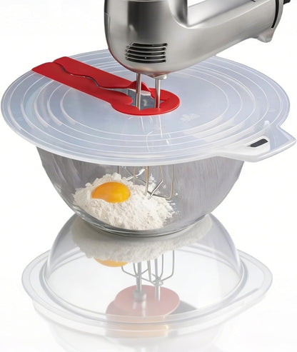 12 Inch Mixing Bowl Splatter Guard, Silicone Hand Mixer Shield Splash Guard Anti Cover for Baking & Cooking V1259-DP01-A-837