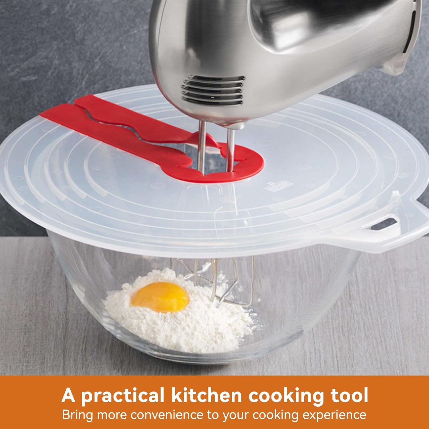 12 Inch Mixing Bowl Splatter Guard, Silicone Hand Mixer Shield Splash Guard Anti Cover for Baking & Cooking V1259-DP01-A-837
