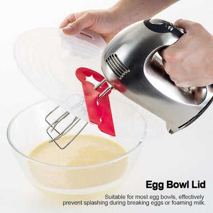 12 Inch Mixing Bowl Splatter Guard, Silicone Hand Mixer Shield Splash Guard Anti Cover for Baking & Cooking V1259-DP01-A-837