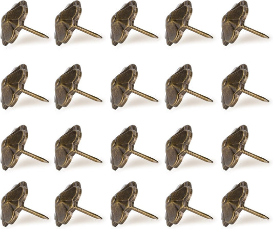 Upholstery Tacks 20PCS, 20mm Furniture Nails Flower Design Decorative Tack Vintage French Push Pin for V1259-DP01-A-838