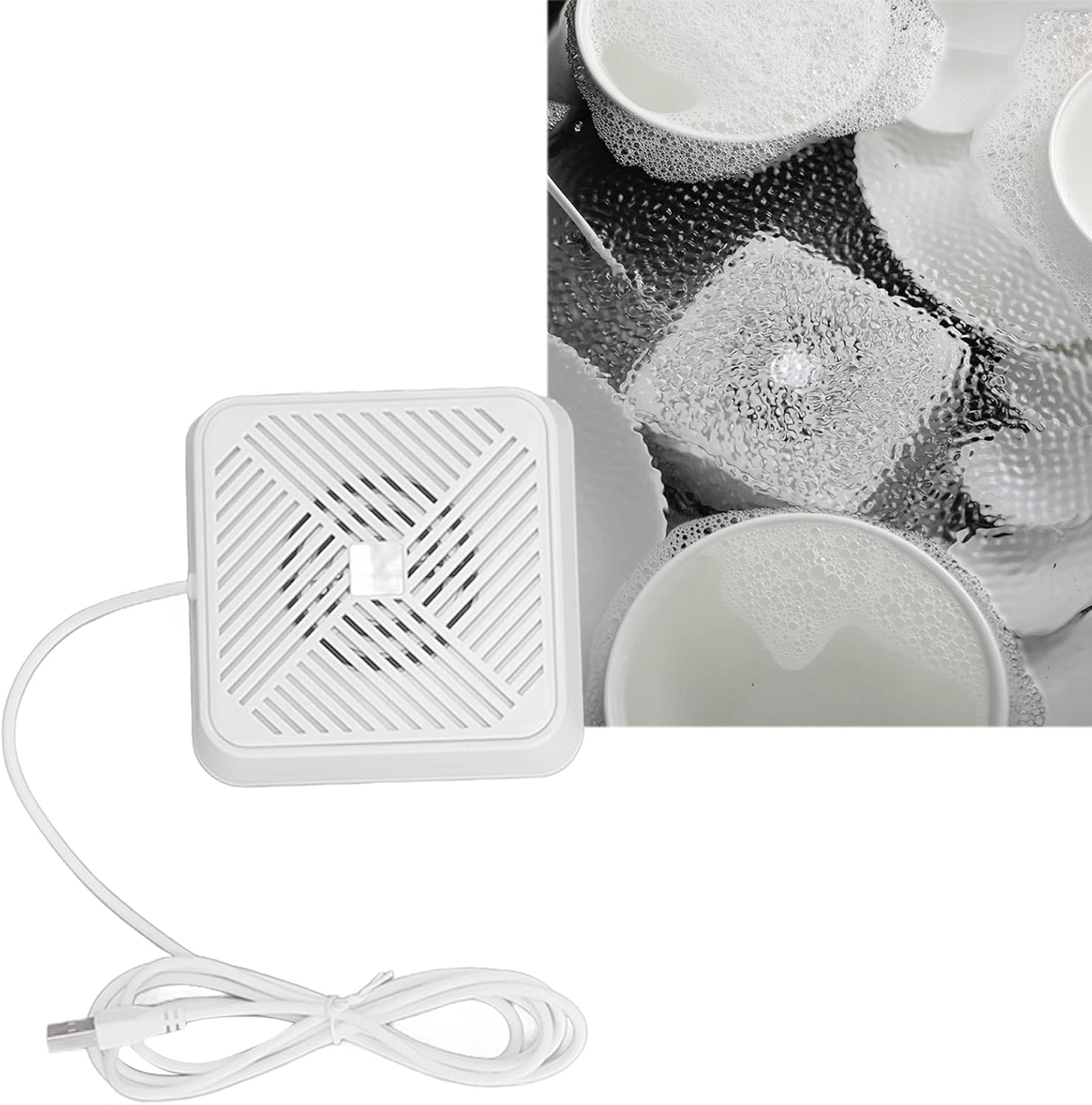 Sink Washing Machine, Portable Ultrasonic Machine Mini Electrolysis USB Dishwasher for Household Kitchen V1259-DP01-A-839