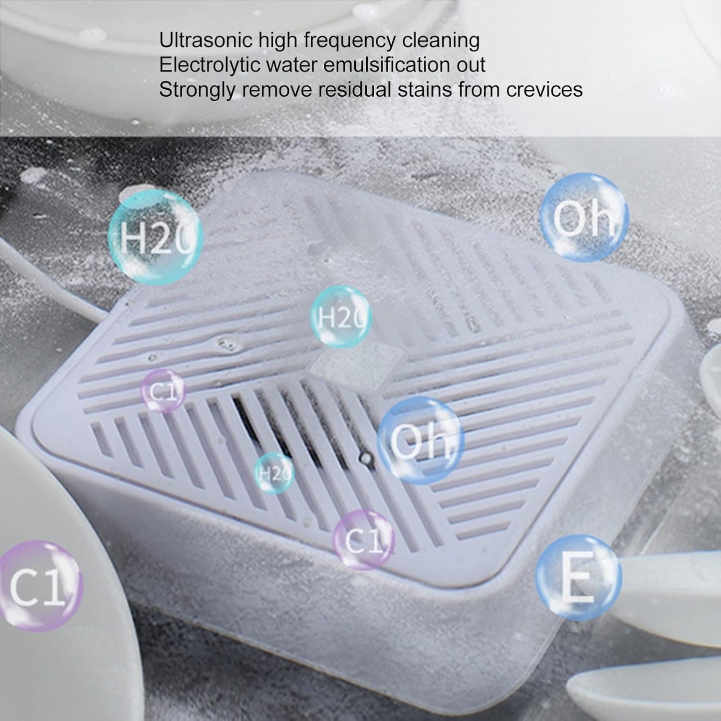 Sink Washing Machine, Portable Ultrasonic Machine Mini Electrolysis USB Dishwasher for Household Kitchen V1259-DP01-A-839