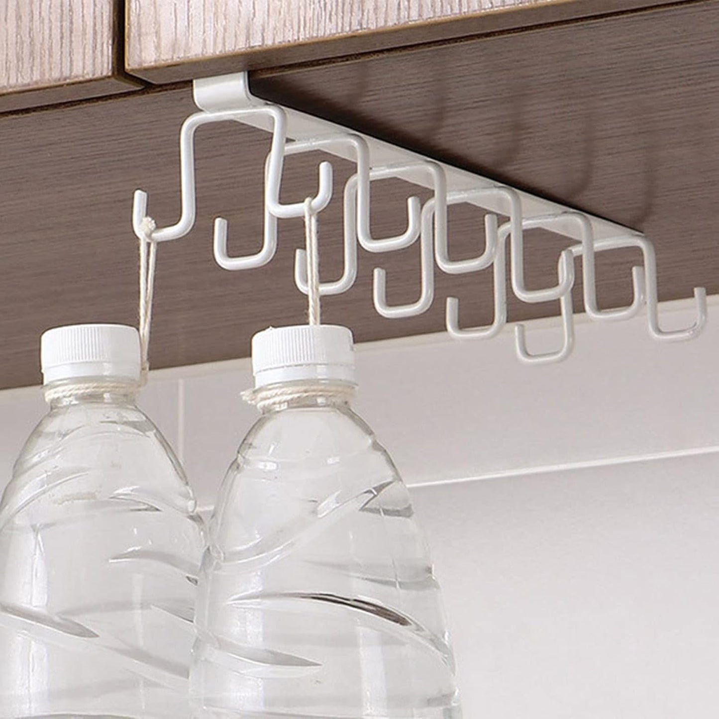 Mug Hooks Under Cabinet, Coffee Cup Cabinet No Drilling Hanger Hanging Cups Organizer for Kitchen Utensil V1259-DP01-A-841