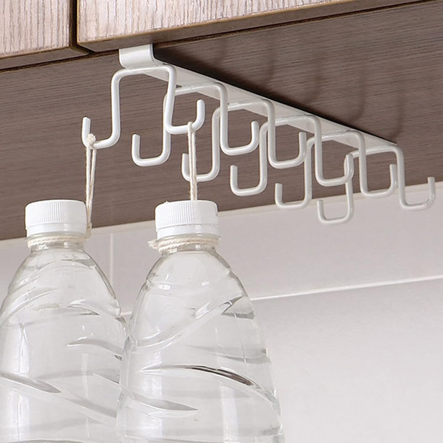 Mug Hooks Under Cabinet, Coffee Cup Cabinet No Drilling Hanger Hanging Cups Organizer for Kitchen Utensil V1259-DP01-A-841